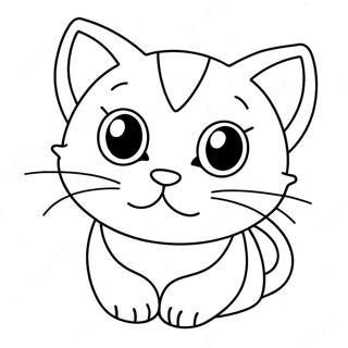 Playful Kitten Head Coloring Page 71993-57831