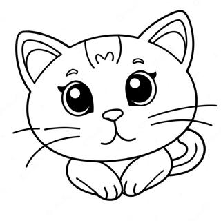 Playful Kitten Head Coloring Page 71993-57832