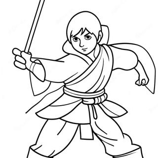 Young Jedi Knight In Action Coloring Page 72003-57837