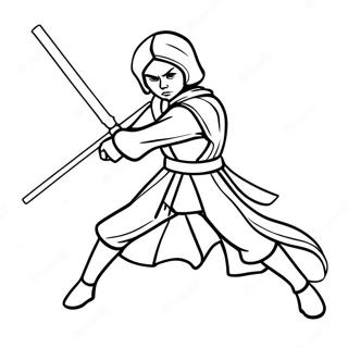 Young Jedi Knight In Action Coloring Page 72003-57840