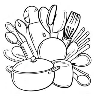 Cooking Utensils Coloring Pages