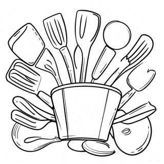 Colorful Cooking Utensils Coloring Page 72013-57843