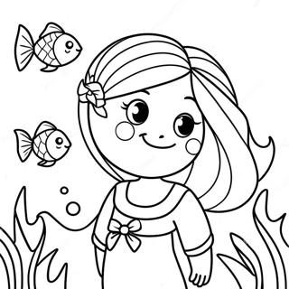 Oona With Colorful Fish Coloring Page 72023-57853