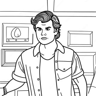 Steve Harrington Coloring Page 72042-57867