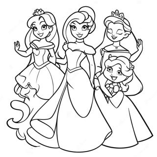 Magical Disney Princesses Coloring Page 72053-57878