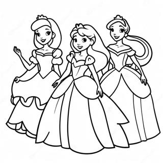 Magical Disney Princesses Coloring Page 72053-57880