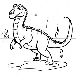 Baryonyx Swimming In Water Coloring Page 72063-57886