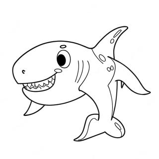 Shark Puppet Craft Coloring Pages