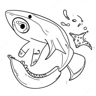 Shark Puppet Craft Coloring Page 72082-57900