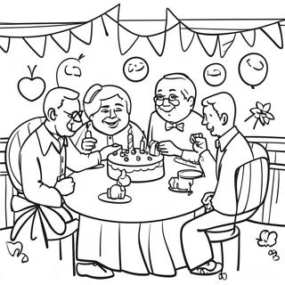 Joyful Retirement Party Coloring Page 72093-57909