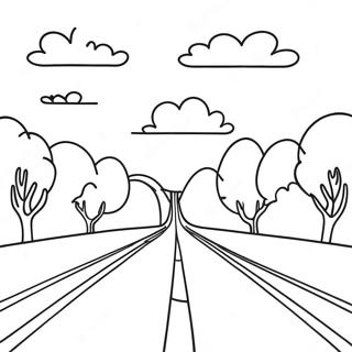 Blank Road Coloring Pages