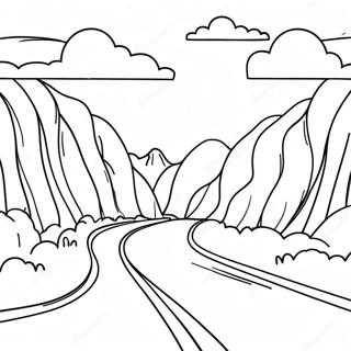 Curvy Scenic Road Coloring Page 72103-57917