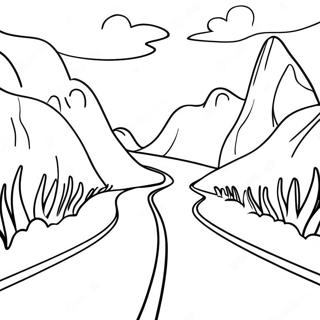 Curvy Scenic Road Coloring Page 72103-57918