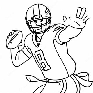 Tom Brady Action Pose Coloring Page 7211-5923