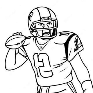 Tom Brady Action Pose Coloring Page 7211-5924