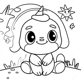 Rainbow Friends Blue Coloring Pages