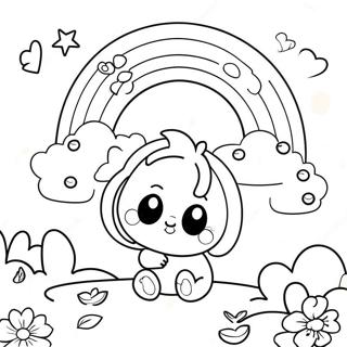 Happy Rainbow Friends Blue Coloring Page 72123-57935