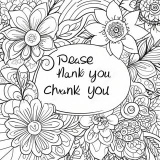 Colorful Please And Thank You Words Coloring Page 72133-57943