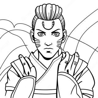 Shikamaru With Shadow Possession Technique Coloring Page 72153-57963