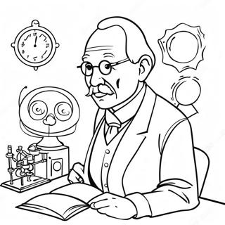 Famous Inventor With Inventions Coloring Page 72163-57970