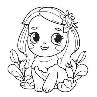 Cute Alexa With Flowers Coloring Page 72173-57974