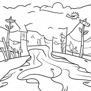 Flood Scene Coloring Page 72182-57978