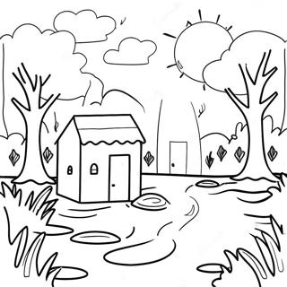 Flood Scene Coloring Page 72182-57979