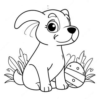 Easter Dog Coloring Page 72192-57988