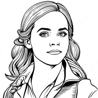 Emma Watson As Hermione Granger Coloring Page 72203-57998