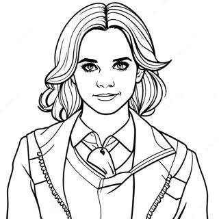 Emma Watson As Hermione Granger Coloring Page 72203-58000