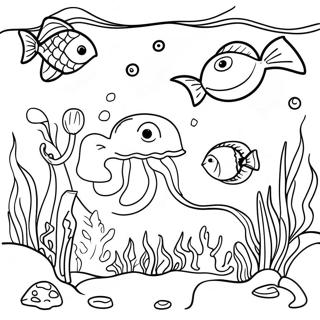 Mystical Atlantis Underwater Scene Coloring Page 72213-58008