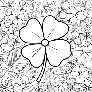 Four Leaf Clover Coloring Pages