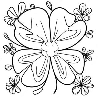 Four Leaf Clover Coloring Page 7221-5931