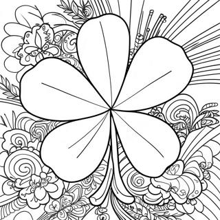 Four Leaf Clover Coloring Pages