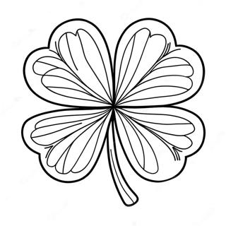 Lucky Four Leaf Clover Coloring Page 7222-5926