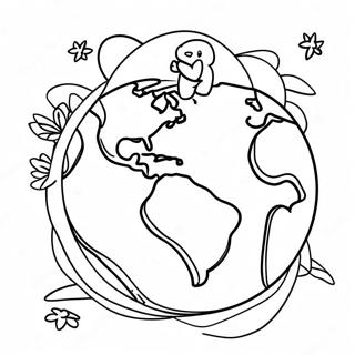 Earth Day Kindergarten Coloring Page 72232-58020