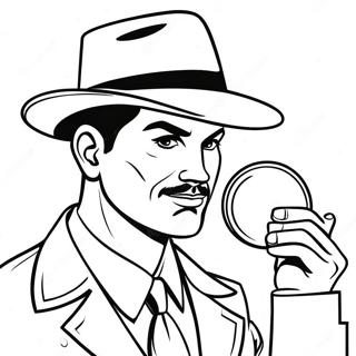 Detective With Magnifying Glass Coloring Page 72283-58059