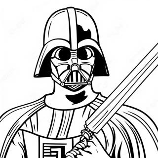 Darth Vader With Lightsaber Coloring Page 722-573