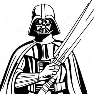 Darth Vader With Lightsaber Coloring Page 722-575