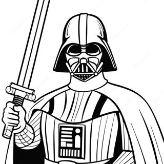 Darth Vader With Lightsaber Coloring Page 722-576