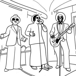 Groovy Motown Music Scene Coloring Page 72323-58091