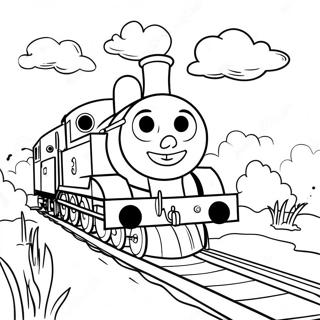 Emily The Engine In A Colorful Landscape Coloring Page 72373-58130