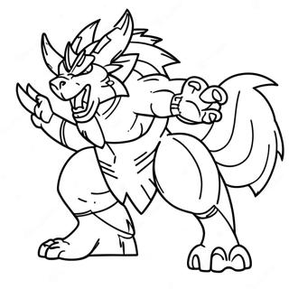 Zamazenta In Battle Pose Coloring Page 72383-58142