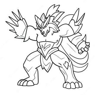 Zamazenta In Battle Pose Coloring Page 72383-58144