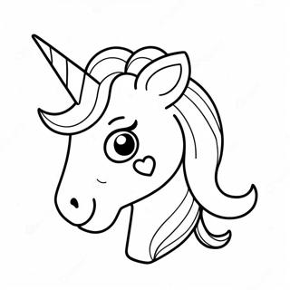 Unicorn Emoji Coloring Page 72392-58148