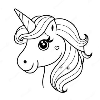 Sparkling Unicorn Emoji Coloring Page 72393-58152