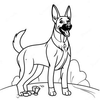 Playful Belgian Malinois Coloring Page 72403-58156