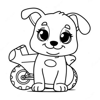 Chase The Brave Moto Pup Coloring Page 72413-58163