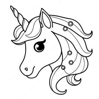 Sparkly Unicorn Horn Coloring Page 72433-58181