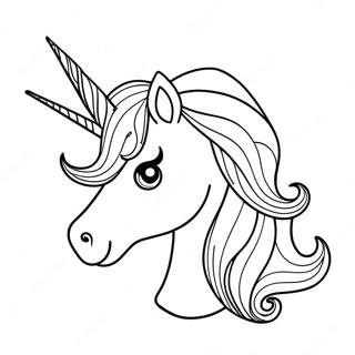 Sparkly Unicorn Horn Coloring Page 72433-58182